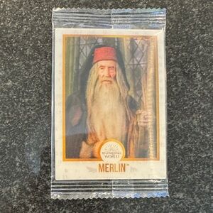 Harry Potter Chocolate Frog -  Holographic Merlin Trading Card